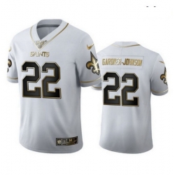 New Orleans Saints 22 Chauncey Gardner Johnson White Gold Jersey New Orleans Saints 22 Chauncey Gardner Johnson White Gold Jersey