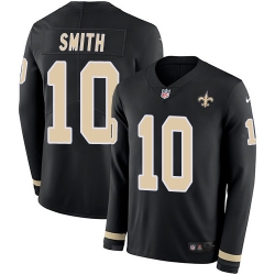 Nike Saints #10 Tre 27Quan Smith Black Team Color Men Stitched NFL Limited Therma Long Sleeve Jersey Nike Saints #10 Tre 27Quan Smith Black Team Color Men Stitched NFL Limited Therma Long Sleeve Jersey