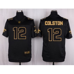 Nike Saints #12 Marques Colston Black Mens Stitched NFL Elite Pro Line Gold Collection Jersey Nike Saints #12 Marques Colston Black Mens Stitched NFL Elite Pro Line Gold Collection Jersey
