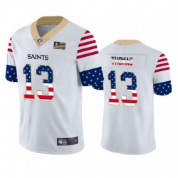Nike Saints 13 Michael Thomas White USA Flag Fashion Limited Jersey Nike Saints 13 Michael Thomas White USA Flag Fashion Limited Jersey