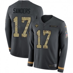Nike Saints 17 Emmanuel Sanders Anthracite Salute to Service Men Stitched NFL Limited Therma Long Sleeve Jersey Nike Saints 17 Emmanuel Sanders Anthracite Salute to Service Men Stitched NFL Limited Therma Long Sleeve Jersey