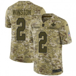 Nike Saints 2 Jameis Winston Camo Men Stitched NFL Limited 2018 Salute To Service Jersey Nike Saints 2 Jameis Winston Camo Men Stitched NFL Limited 2018 Salute To Service Jersey