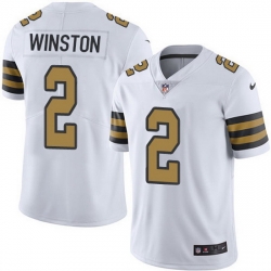 Nike Saints 2 Jameis Winston White Men Stitched NFL Limited Rush Jersey Nike Saints 2 Jameis Winston White Men Stitched NFL Limited Rush Jersey