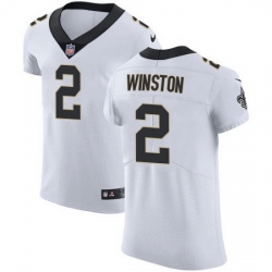 Nike Saints 2 Jameis Winston White Men Stitched NFL New Elite Jersey Nike Saints 2 Jameis Winston White Men Stitched NFL New Elite Jersey