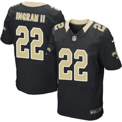 Nike Saints #22 Mark Ingram II Black Team Color Mens Stitched NFL Elite Jersey Nike Saints #22 Mark Ingram II Black Team Color Mens Stitched NFL Elite Jersey