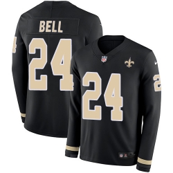 Nike Saints #24 Vonn Bell Black Team Color Men Stitched NFL Limited Therma Long Sleeve Jersey Nike Saints #24 Vonn Bell Black Team Color Men Stitched NFL Limited Therma Long Sleeve Jersey