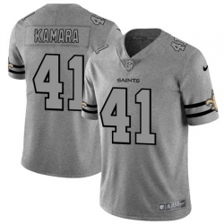 Nike Saints 41 Alvin Kamara 2019 Gray Gridiron Gray Vapor Untouchable Limited Jersey Nike Saints 41 Alvin Kamara 2019 Gray Gridiron Gray Vapor Untouchable Limited Jersey