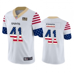 Nike Saints 41 Alvin Kamara White USA Flag Fashion Limited Jersey Nike Saints 41 Alvin Kamara White USA Flag Fashion Limited Jersey