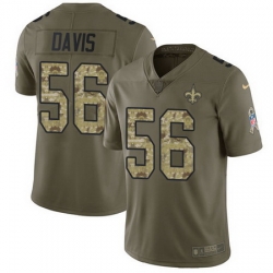 Nike Saints #56 DeMario Davis Olive Camo Mens Stitched NFL Limited 2017 Salute To Service Jersey Nike Saints #56 DeMario Davis Olive Camo Mens Stitched NFL Limited 2017 Salute To Service Jersey