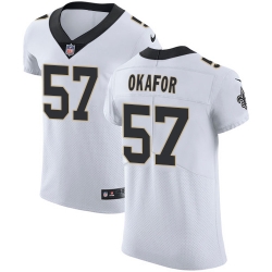 Nike Saints #57 Alex Okafor White Mens Stitched NFL Vapor Untouchable Elite Jersey Nike Saints #57 Alex Okafor White Mens Stitched NFL Vapor Untouchable Elite Jersey