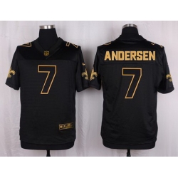 Nike Saints #7 Morten Andersen Black Mens Stitched NFL Elite Pro Line Gold Collection Jersey Nike Saints #7 Morten Andersen Black Mens Stitched NFL Elite Pro Line Gold Collection Jersey