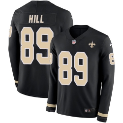 Nike Saints #89 Josh Hill Black Team Color Men Stitched NFL Limited Therma Long Sleeve Jersey Nike Saints #89 Josh Hill Black Team Color Men Stitched NFL Limited Therma Long Sleeve Jersey