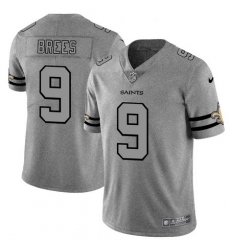 Nike Saints 9 Drew Brees 2019 Gray Gridiron Gray Vapor Untouchable Limited Jersey