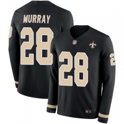 Saints #28 Latavius Murray Black Team Color Men Stitched Football Limited Therma Long Sleeve Jersey Saints #28 Latavius Murray Black Team Color Men Stitched Football Limited Therma Long Sleeve Jersey
