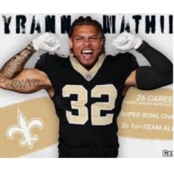 Saints #32 Tyrann Mathieu Jersey Saints #32 Tyrann Mathieu Jersey