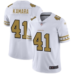 Saints 41 Alvin Kamara White Mens Stitched Football Limited Team Logo Fashion Jersey Saints 41 Alvin Kamara White Mens Stitched Football Limited Team Logo Fashion Jersey