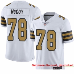 Saints 78 Erik McCoy White Men Stitched Football Limited Rush Jersey Saints 78 Erik McCoy White Men Stitched Football Limited Rush Jersey