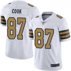 Saints 87 Jared Cook White Men Stitched Football Limited Rush Jersey Saints 87 Jared Cook White Men Stitched Football Limited Rush Jersey