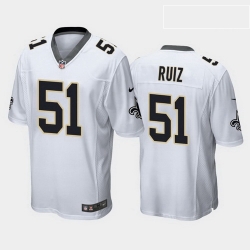 men cesar ruiz new orleans saints white game jersey  men cesar ruiz new orleans saints white game jersey