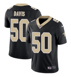 Nike Saints #50 DeMario Davis Black Team Color Youth Stitched NFL Vapor Untouchable Limited Jersey