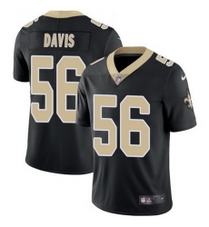 Nike Saints #56 DeMario Davis Black Team Color Youth Stitched NFL Vapor Untouchable Limited Jersey