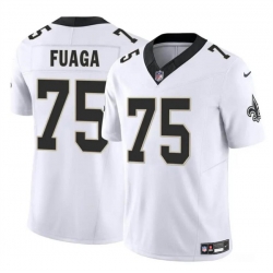 Youth New Orleans Saints 75 Taliese Fuaga White 2024 Draft F U S E Vapor Limited Stitched Football Jersey