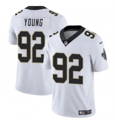 Youth New Orleans Saints 92 Chase Young White Vapor Limited Stitched Football Jersey