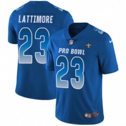 Youth Nike New Orleans Saints 23 Marshon Lattimore Limited Royal Blue 2018 Pro Bowl NFL Jersey