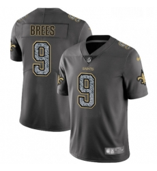 Youth Nike New Orleans Saints 9 Drew Brees Gray Static Vapor Untouchable Limited NFL Jersey