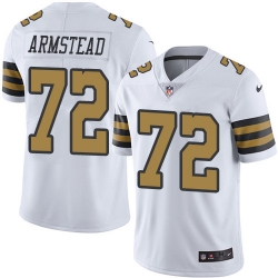 Youth Nike Saints 72 Terron Armstead White Stitched NFL Limited Rush Jersey