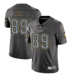 Youth Nike Saints #89 Josh Hill Gray Static NFL Vapor Untouchable Game Jersey