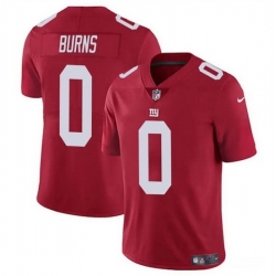 Men New York Giants 0 Brian Burns Red Vapor Untouchable Limited Stitched Jersey