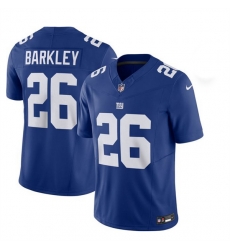 Men New York Giants 26 Saquon Barkley Blue 2023 F U S E  Vapor Untouchable Limited Stitched Jersey