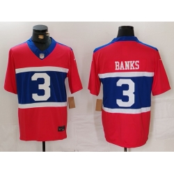 Men New York Giants 3 Deonte Banks Century Red Alternate Vapor F U S E  Limited Stitched Football Jersey