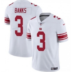 Men New York Giants 3 Deonte Banks White Vapor Untouchable Limited Stitched Jersey