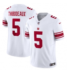 Men New York Giants 5 Kayvon Thibodeaux White 2023 F U S E  Vapor Untouchable Limited Stitched Jersey