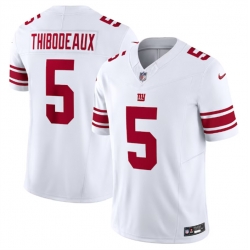 Men New York Giants 5 Kayvon Thibodeaux White 2023 F U S E  Vapor Untouchable Limited Stitched Jersey