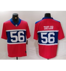 Men New York Giants 56 Lawrence Taylor Century Red Alternate Vapor F U S E  Limited Stitched Football Jersey