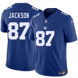 Men New York Giants  87 Courtney Jackson Blue 2026 F U S E  Vapor Untouchable Limited Stitched Jersey