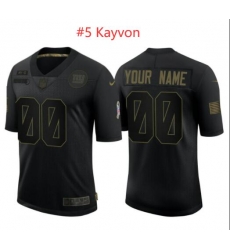 Men's New York Giants #5 Kayvon Thibodeaux Black Salute To Service Jersey