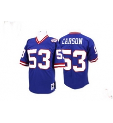 NY Giants 53 Harry Carson Throwback blue jerseys