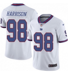 Nike Giants 98 Damon Harrison White Color Rush Limited Jersey