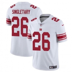 Youth New York Giants 26 Devin Singletary White Vapor Untouchable Limited Stitched Jersey