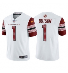 Men Washington Commanders 1 Jahan Dotson White Vapor Untouchable Stitched Football Jersey