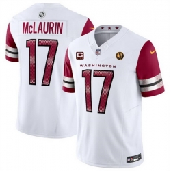 Men Washington Commanders 17 Terry McLaurin 2023 F U S E  With John Madden Patch Vapor Limited Stitched Football Jersey