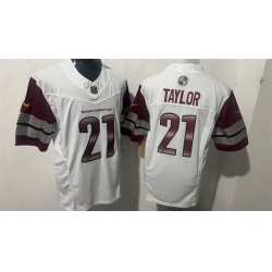 Men Washington Commanders  21 Sean Taylor White F U S E  Vapor Limited Stitched Football Jersey