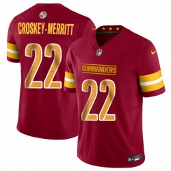 Men Washington Commanders 22 Jacory Croskey Merritt Burgundy 2025 Draft F U S E  Vapor Limited Stitched Football Jersey Men Washington Commanders 22 Jacory Croskey Merritt Burgundy 2025 Draft F U S E  Vapor Limited Stitched Football Jersey