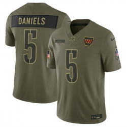 Men Washington Commanders 5 Jayden Daniels Olive 2025 Salute to Service Limited Stitched Football Jersey Men Washington Commanders 5 Jayden Daniels Olive 2025 Salute to Service Limited Stitched Football Jersey
