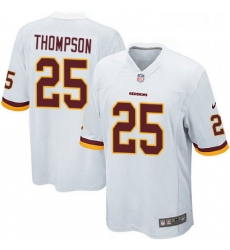 Mens Nike Washington Redskins 25 Chris Thompson Game White NFL Jersey