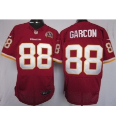 Nike Washington Redskins 88 Pierre Garcon Red Elite 80TH Patch NFL Jersey